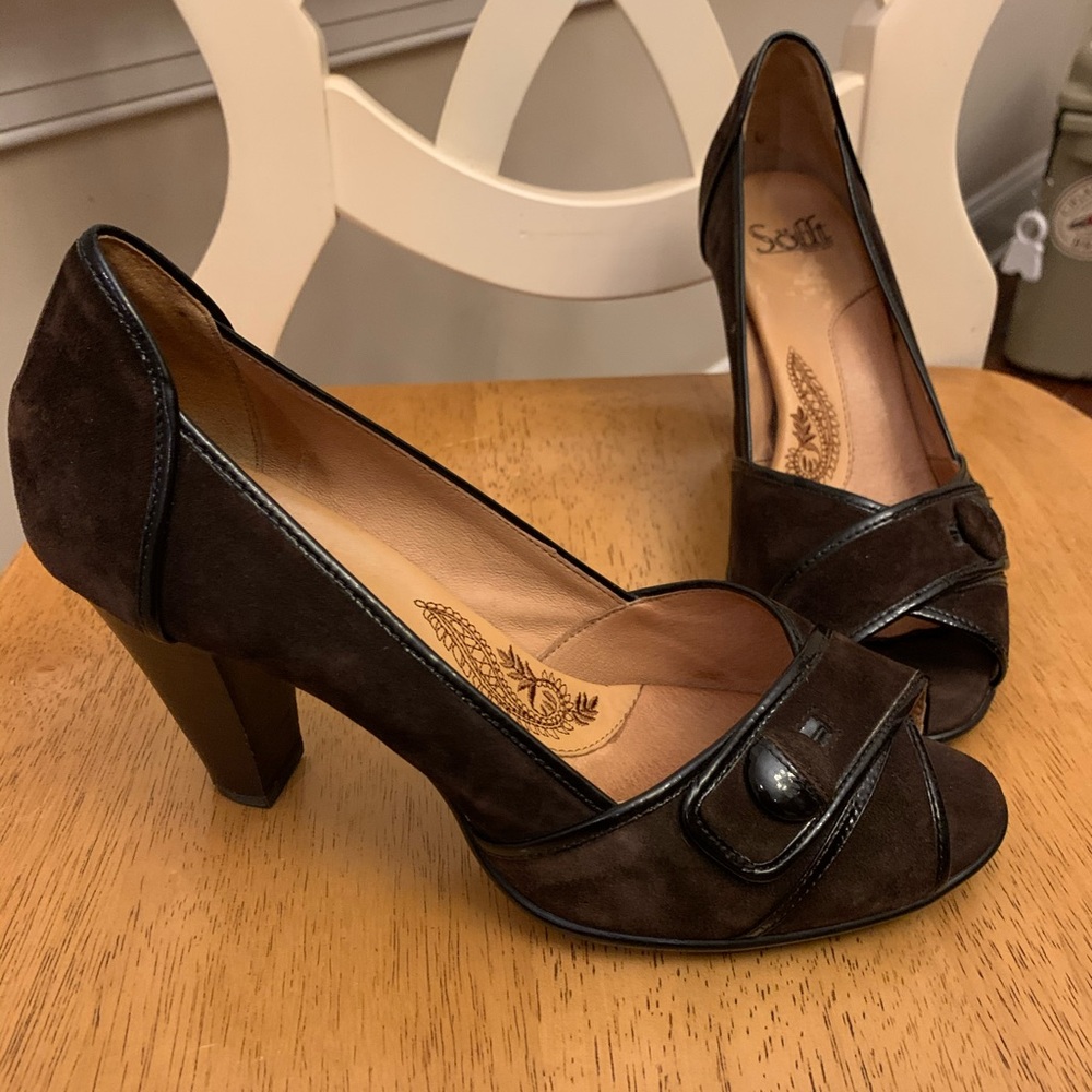 Sofft Brown Suede Heels